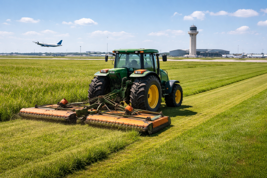 Airport mowing and airfield vegetation control
