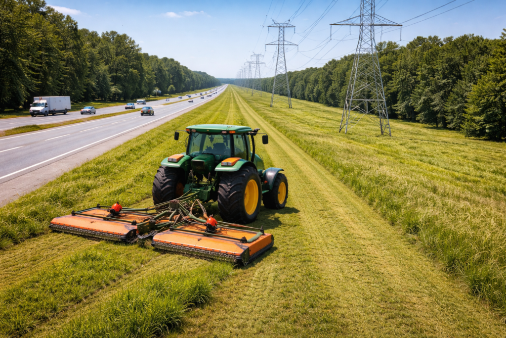 Roadside and utility corridor mowing